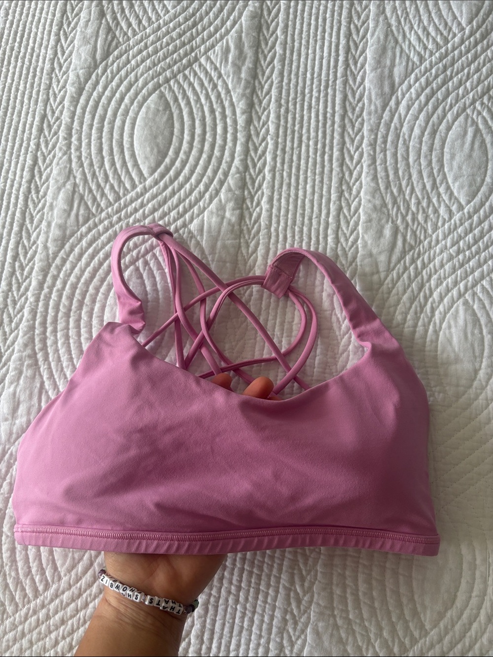 lululemon athletica Pink Strappy Sports Bra